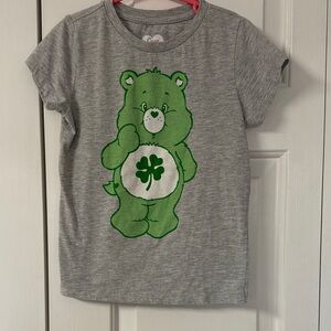 Care Bears Gray Tee with Green Bear (GoodLuck)Design